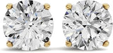 1/5 to 2 Carat TW Natural Real Diamond Solitaire Studs Earrings