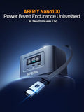 AFERIY 31000mAh Power Bank Station,100W PD3.0 Laptop Portable Charger, 145W Total Fast Charging,LiFePO4 Battery Pack 3000+ Cycles for MacBook Pro/Air/ipad/iPhone 17/16/Samsung S24/Dell/HP and More