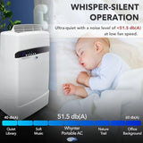 Whynter ARC-12SDH 12,000 BTU (6,884 BTU SACC) Dual Hose Cooling Portable Air Conditioner, Heater, Dehumidifier, and Fan with Storage Bag, Up To 400 sq ft in White