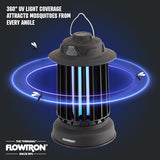 Flowtron Bug Zapper Lantern | 2-in-1 Electric Mosquito Killer & LED Camping Lantern, 2150 Sq Ft Coverage, 2000mAh Rechargeable Battery, Self-Cleaning Bug Zapper for Patio Outdoor & Indoor Use
