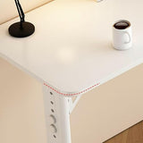 LAKIQ Modern Rolling Laptop Desk for Bed White Over Bed Computer Desk