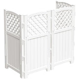 Devoko Outdoor Privacy Fence, 4 Fence Panels Privacy Screen Panels for Outside and Yard