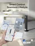 Dreo Smart Tower Fan WiFi Voice Control, Works with Alexa/Google,Floor Standing Bladeless Oscillating Fan with Remote, 6 Speeds, 4 Modes, 12H Timer, for Indoor Bedroom Home Office
