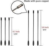 Dual Band Fiberglass Base Antenna with Ground Plane Kit, 17” VHF/UHF 136-174mhz/400-470mhz Repeater Antenna for Mobile Radio Transceiver, HT, Scanner