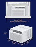 DELLA 12000 BTU Smart Inverter Window Air Conditioner, Works with Alexa and WiFi, Cools Up to 550 Sq. Ft, GEO Location, Energy Saving AC Unit with Smart Controls, Remote, Dehumidifier, Reusable Filter