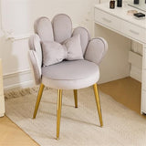 VINGLI Petal Makeup Vanity Chair with Back,Flower Cute Girls Desk Chair