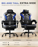 GTPLAYER Big and Tall Gaming Chair with Footrest, High Back Ergonomic Office Chair