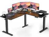 ErGear L Shaped Standing Desk, 63"x55" Electric Adjustable Height Sit Stand up Desk