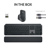 MX Keys S Combo - Performance Wireless Keyboard and Mouse with Palm Rest, Customizable Illumination,