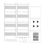 File Cart for Office, 3 Tier Metal Hanging Files Under Desk Storage File Cabinet with Wheels
