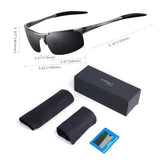 ANDOILT Mens Sports Polarized Sunglasses UV Protection Sunglasses for Men Fishing Driving Gray Frame Gray Lens
