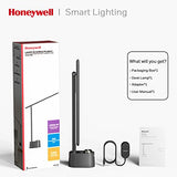 Honeywell Sunturalux™ LED Desk Lamp with USB Charging Ports HWT-H01 - Stepless Dimmable Eye Caring Desk Light, Black