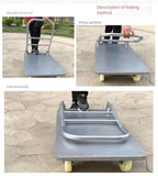 Heavy Duty Heavy Duty Platform Truck Push Cart Dolly Foldable