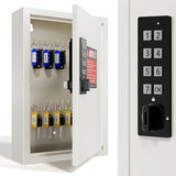 Electronic Key Box Wall Mount Cabinet, Private/Public Mode, Beige