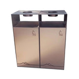 uP9sF2mD Outdoor Garbage Can Commercial Trash Can Metal Waste Bin with Ashtray Outdoor Trash Can