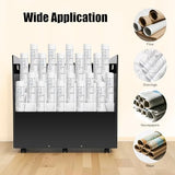 Blue Print Storage Organizer with Wheels, 50 Slots Mobile Blueprint Storage Rack Cart
