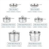 Viking Artisan 3-Ply Stainless Steel 11-Piece Cookware Set