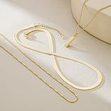 YOIHUR Layered Gold Necklaces for Women,14K Gold Plated Beading Snake Chain Necklace Trendy Layering Rectangular Pendant Twisted Rope Necklace Set Jewelry for Women
