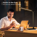 Lepro LED Desk Lamp for Home Office, 9.5W 750LM Metal Touch Control Desk Light, 5 Color Modes 5 Brightness Level, Black