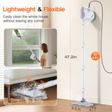 ScrubWiz 10-in-1 Steam Cleaner, Steam Mop & Detachable Handheld Steam Cleaner, 320ml Water Tank, 10s Fast Heating, Portable Steamer for Kitchen, Floor, Tiles, Window, BBQ Grill, Car, Bright White