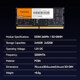fanxiang SODIMM DDR4 RAM 64GB (2 x 32GB) 3200MHz, Intel AMD Laptop Memory CL22 1.2V Dual Channel