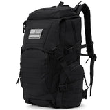 AUMENTAR 35L Military Tactical Backpack for Men, Water Resistant Assault Pack for Women, Black Molle Daypack 3 Day Bug Out Bag Rucksack for Trekking,Camping, Survival, EDC
