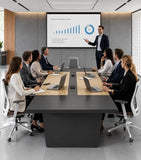 Anzhap 10FT Conference Table for 10 People, Executive Office Table