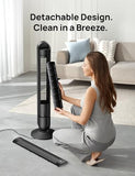 Dreo Smart Tower Fan WiFi Voice Control, Works with Alexa/Google,Floor Standing Bladeless Oscillating Fan with Remote, 6 Speeds, 4 Modes, 12H Timer, for Indoor Bedroom Home Office