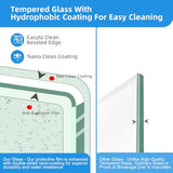 Sliding Shower Door,Royal Guard 50-54" W x 70" H Semi-Frameless Double Sliding Glass Shower Door with 1/4'' (6mm) Clear SGCC Tempered Glass,Bypass Shower Door,Chrome Finish