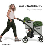 Patented Foldable Shopping Cart | Lightweight Aluminum | Easy-Maneuver Ergonomic Design | Swivel Wheels