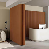 Adjustable Foldable Kraft Paper Room Divider, Portable Freestanding Partition, 6x2.4m Brown & White