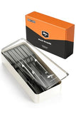 MAD SHARK 2-in-1 Detachable Knife Block & Silverware Organizer, Drawer Knife Holder for 7 Knives, BPA-Free, Blade-Safe Slots, Save Counter Space, No Knives
