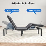 DUMOS Full Size Adjustable Bed Frame, Electric Base, Head & Foot Incline