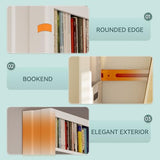 71" Metal Book Shelf,5 Tier Bookshelf with Adjustable Shelves,White Bookshleves and Bookcases
