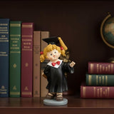 PlentifulHome Graduation Girl Figurine, Resin Graduate Statue, 4.92 Inch