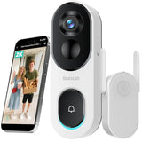 2K Doorbell Camera Wireless with Head-to-Toe View, No Monthly Fee, Video Doorbell with 2-Way Audio
