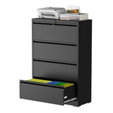 4 Drawer Lateral File Cabinet with Lock, Metal File Cabinets for Home Office