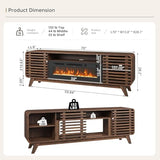Fireplace TV Stand for 80” TVs, Walnut