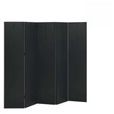 Zexlorith 5-Panel Room Divider 2 pcs Steel Privacy Screen Black 78.7x70.9