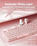 TK950 Typewriter Keyboard Wireless Mechanical Keyboard, 104 Keys Aesthetic Typewriter Keyboards with White Backlit