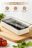 MAD SHARK 2-in-1 Detachable Knife Block & Silverware Organizer, Drawer Knife Holder for 7 Knives, BPA-Free, Blade-Safe Slots, Save Counter Space, No Knives