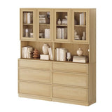 WAMPAT Modern 72" Tall Bookshelf with 6 Drawers and Book Shelves