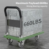 Foldable Push Cart Dolly | 660 lbs. Capacity Moving Platform Hand Truck