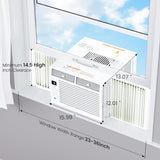 Electactic 6,000 BTU Window Air Conditioner, Window AC Unit with Cooling, Dry Function, 4 Fan Speeds, 24H Timer & Sleep Mode, Cools Up to 250 Sq.ft for Bedroom, Living Room, Office