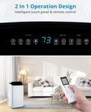 GarveeTech 14000 BTU Portable Air Conditioner - 4 in-1 Cooling, Dehumidifier, Fan & Sleep Mode, Quiet AC Unit for Rooms up to 750 Sq.Ft, 24H Timer, Remote & Window Kit Included, Black Top Cover