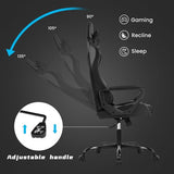 Black Gaming Chair | Ergonomic High Back Desk Chair Racing Style with Lumbar Support, Headrest & Arms