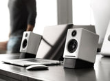 Audioengine A2+ 24 Bit 60 Watt Bluetooth Desktop Computer Speakers for Music and Gaming