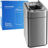 hOmeLabs - 13 Gallon Kitchen Trash Can - Retractable Automatic Sensor Butterfly Lid, Space-Saving Design, Easy to Clean