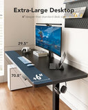 Electric Standing Desk, Powerful Brushless Motor Large Height Adjustable Table