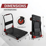 Platform Truck Push Cart Dolly, Foldable Hand Trucks